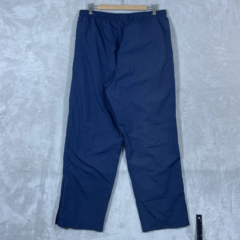 Vtg Y2K Nike Track Pants Mens Large 90s Gray Tag Zip Logo Drawstring Lined 90s